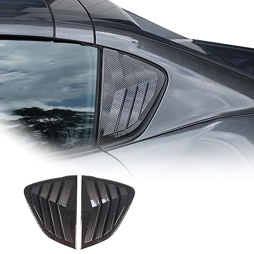 JONKOKO Car Rear Side Window Louvers for Mazda MX-5 ND 2015-2023 Triangular Window Glass Blinds Exterior Accessories (Only Fit Hardtop Version) (Carbon Fiber)
