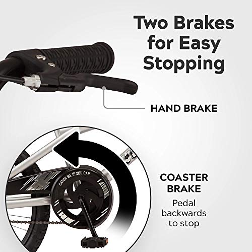 Pacific Cycle Vortax Kids Bike, 20-Inch Wheels, Silver (204054P)