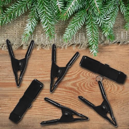 Image of 10Pcs Spring Clamps Metal Small Clamps Backdrop Clips Clamps for Backdrop Balloon Archfor Black 2 Inch