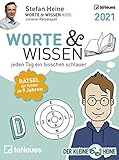  Stefan Heine Worte & Wissen 2021 - Tagesabreißkalender - 11,8x15,9 -Rätselkalender - Tischkalender: Jeden Tag ein bisschen schlauer!. Tagesabreißkalender