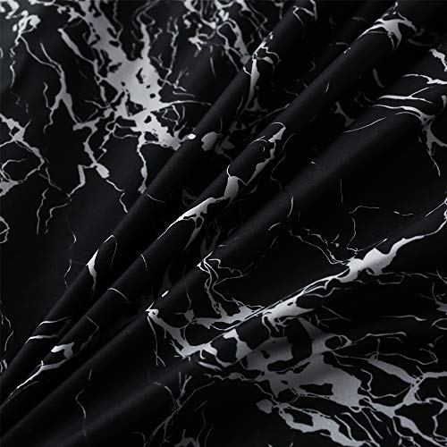 ARYURBU Marmor Bettwäsche Set 2tlg, Schwarz Weiß Marmoriert Bettbezug 135x200cm + Kissenbezug 80x80cm, Daunendecke Bettdecke Cover, Kinder Mädchen Einzelbett Wendebettwäsche - Image 7