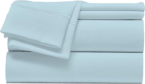 Giza Sheets - Juego de sábanas de algodón Giza tamaño King para colchones de hasta 18 pulgadas de profundidad, juego de sábanas de 4 piezas, color