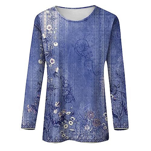 Blouses for Women 2025 Three Quarter Sleeve Round Neck T Shirt Hawaiian Printing Trendy Fashion Beach Tops4