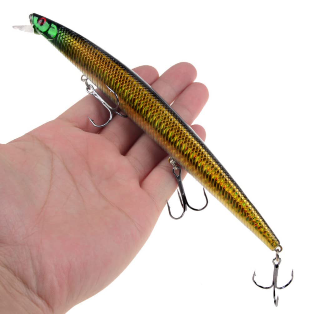 Leurre Dur Crankbait Big Minnow – 24g 17cm – Pêche Au Lancer Et Trolling – NEUF