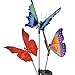 Solarmks Garden Solar Lights Outdoor Decorative Stake Lights ,Chameleon Multi-color Changing LED Fairy Garden Lights ,3 Pack Solar Fiber Optic Butterfly Garden Decorative Lights