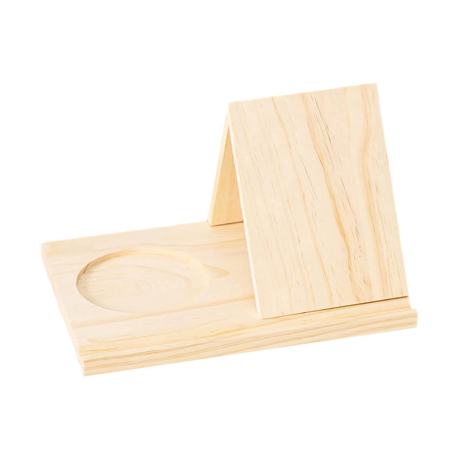 Triangle Wooden Bookends with Drink Tray Desktop Organizer Bookstand Tablet Stand Slot Book Lovers Teacher Desktop Shelf