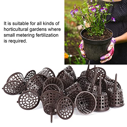 20 Pcs Fertilizer Mesh Baskets, Plastic For Succulent Orchid Bonsai Bonsai Fertilizer, Portable With Lid Plant Net Cup For A Variety Of Gardening Sites That Require Small Amounts Of Measured Fertilizer Application, Simple Structure #TOP2