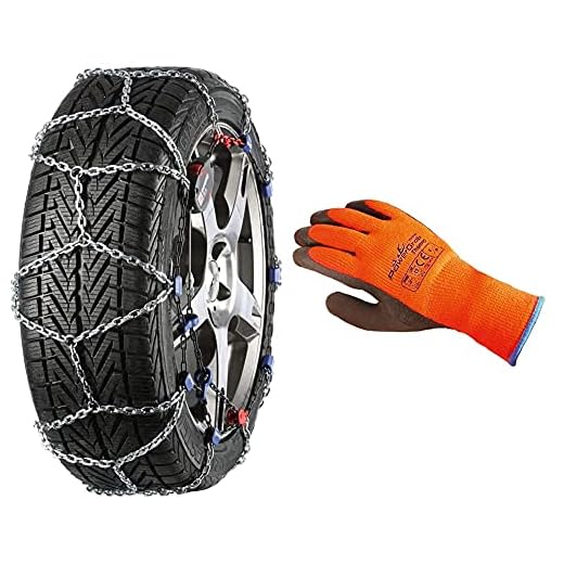 pewag Schneeketten 37041 servo RS 74, 1 Paar & Görte Power Grab Thermo Winterhandschuh Größe 9/L