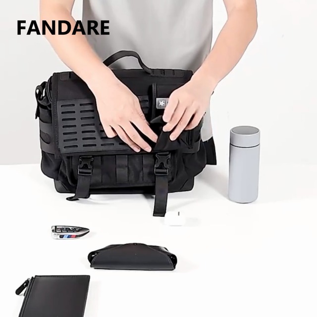 Sac Bandoulière Homme FANDARE En Cuir PU - Multifonction Pour Ordinateur 12.9" Et Affaires