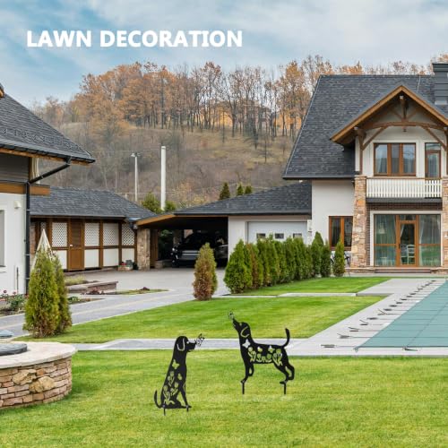 Estacas de jardín de hierro negro: set de 2 piezas para suelo exterior 6