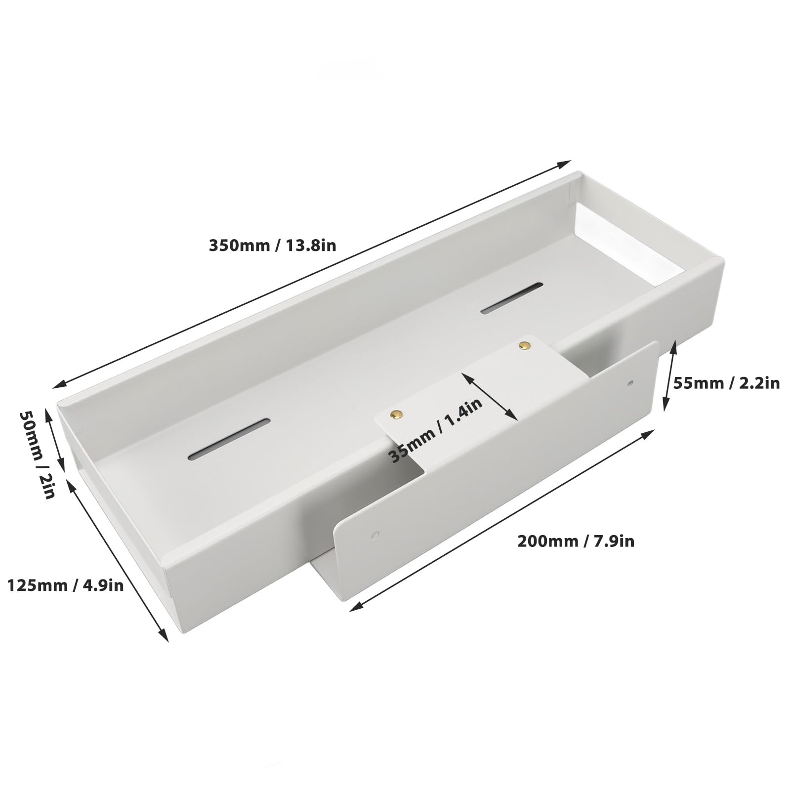 Jiawu Organiseur D'armoire Coulissant, Tiroirs Coulissants en Acier au Carbone, étagère de Rangement Coulissante pour Garde-manger, Cuisine, Salle de Bain, Garde-manger (WHITE)
