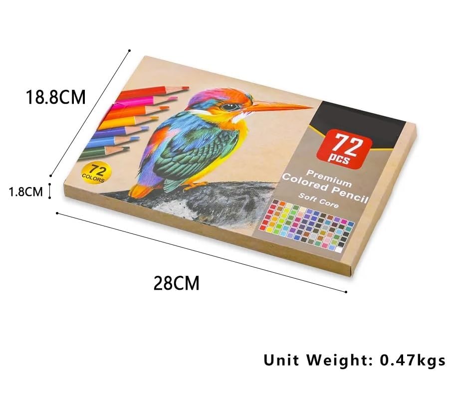 Mikako's Colored Pencil 1&2 50色セット Mikki Tikki 72-Count Colour Pencil Set – Soft Core Colored Pencils
