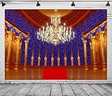 DePhoto 7x5FT Castle Palace Backdrop Beast's Palace Background for Girls Princess Birthday Party Decoration Photoshoot Photo Props Vinyl