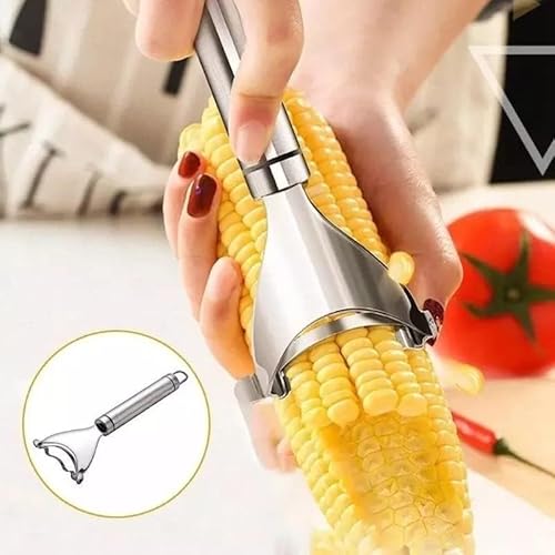 Descascador e Raspador Espiga de Milho Multifuncional em Aço Inox Premium Original
