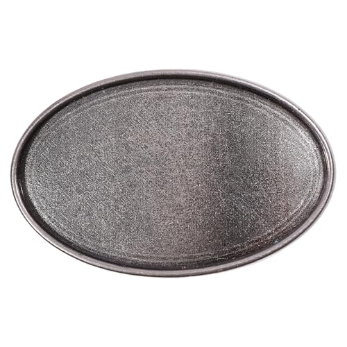 FREEBLOSS Blank Belt Buckle Vintage Plain Metal Belt Buckle Fits Standard Belts Gift for Men and Women Antique Pewter(Oval) 4 * 2.5 inch/10.1 * 6.4cm