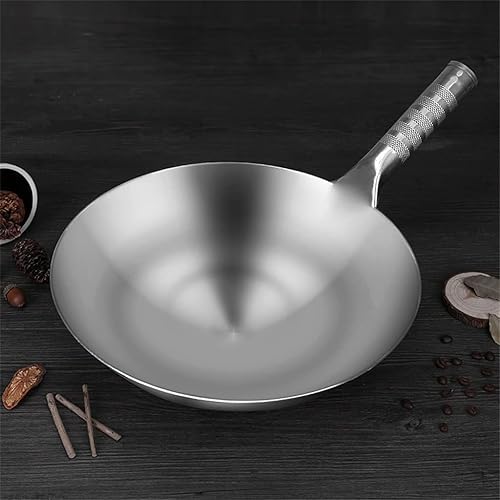 Miniatura 6 de Cooking Pot Frying PanWok Pan 34cm Kitchen Pots Cooking Wok Non-Stick Non-Coating Stainless Steel Frying Pan Cookware