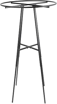 Round Garment Display Retail Rack, Adjustable Height Floor Standing Metal Clothes Hanging Rack, Commercial Round Clothing Rack for Shopping Malls Retail, Clothes Boutique Display Black
