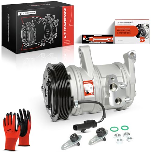 A-Premium Air Conditioner AC Compressor with Clutch Compatible with Dodge Ram 1500 2004-2007, Dakota 2004-2007 & Mitsubishi Raider 2006-2007, 3.7L 4.7L