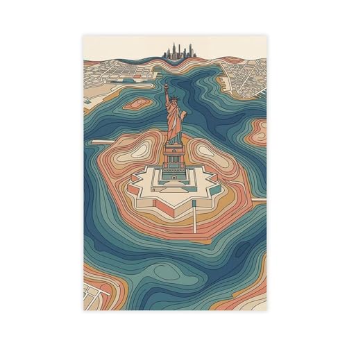 Carte de la ville de New York impression sur toile abstraite tableau salon 61x91
