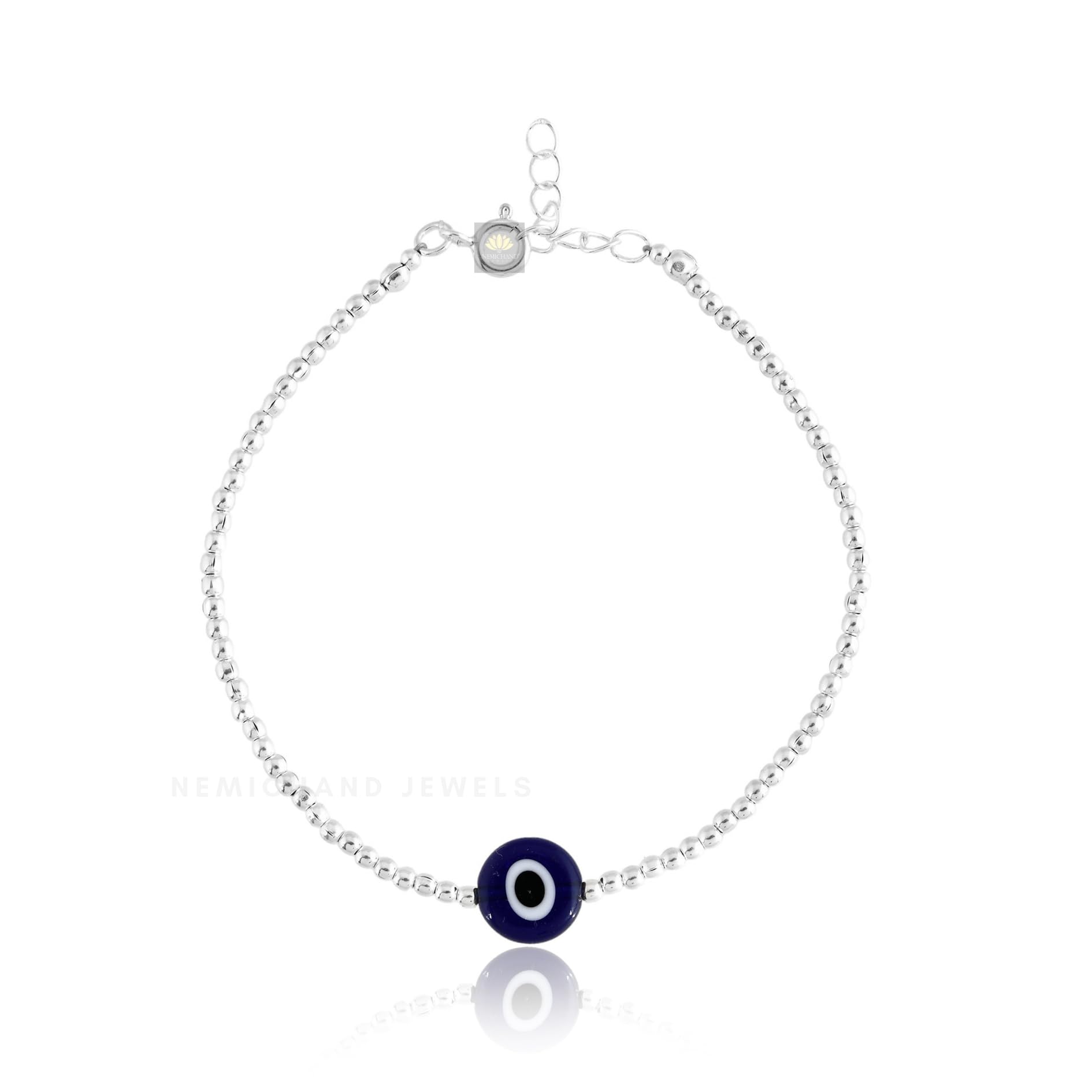 NEMICHAND JEWELS Pure 925 Sterling Silver Nazariya Evil Eye Bracelets for Women (Adjustable) (B0D8L772LN) Amazon Price History, Amazon Price Tracker