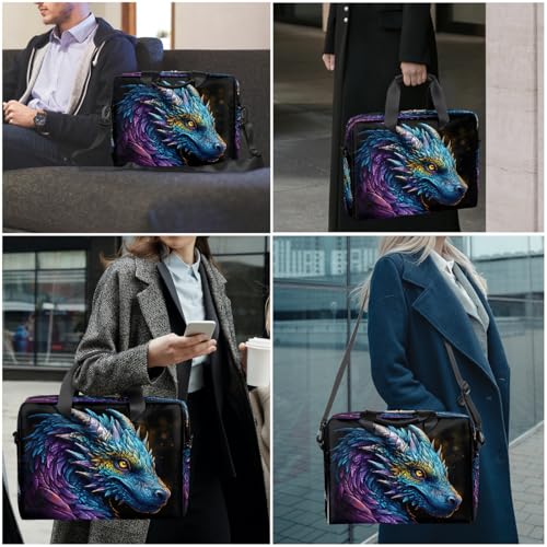 Maletín para laptop 15.6-16 pulg con diseño de dragón miniatura 2