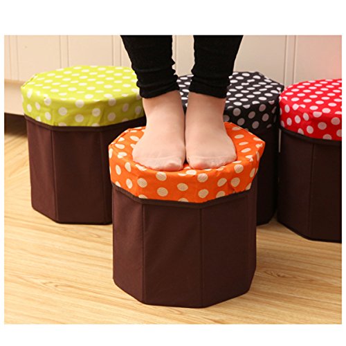 OUNONA caixa de armazenamento dobrável para guardar itens de vestuário e livros (laranja)