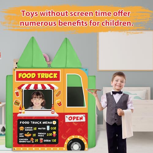 Image of Play Panel for Kids Play Couch Children's Foam Sofa Couch Panel for Toddler Modular Portable Sofa Playroom Furniture Accessories Home Game Gifts (Food Truck, Play Couch not Included)