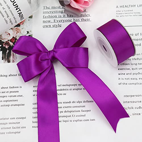 Baorjct Rainbow Satin Ribbon 1 Inch Wide Solid Color Double Sided Polyester Satin Ribbon 6 Colors X 5 Yds Each Total 40 Yds Per Package Ribbon Set For Crafts Bows Gift Wrapping Diy Handmade #TOP5