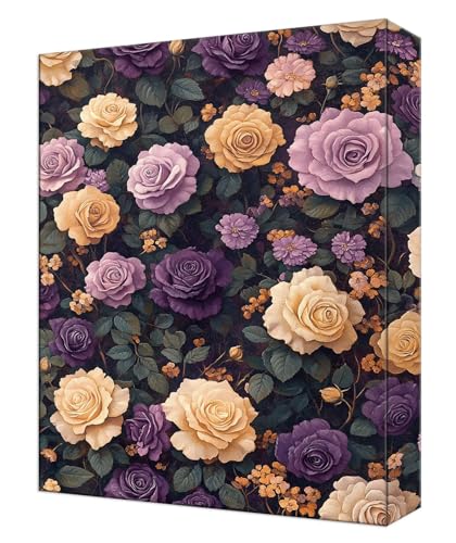 Peinture par Numéro Violet Rose 45x60cm sans cadre avec pinceaux et acrylique pour adulte