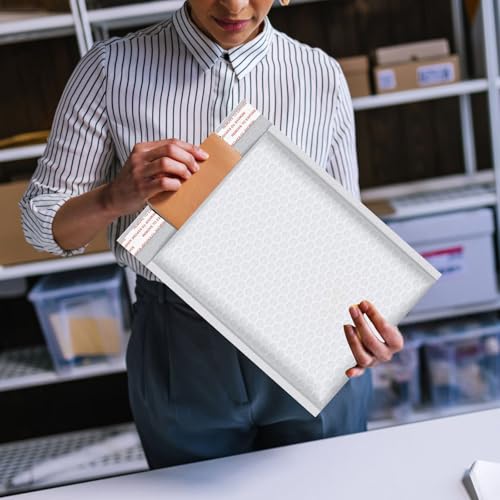 32 Pcs Extra Large Bubble Mailers Padded Envelopes 14 x 19 Inches Waterproof Poly Shipping Bags for Bulk Mailing Packaging Small Business (White)