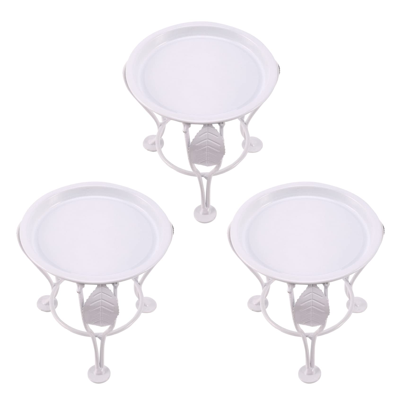 Hndhbfgrt 3X Iron Small Pot Stand Flower Stand Plants Stand Outdoor Indoor Pot Holder for Bedroom Garden