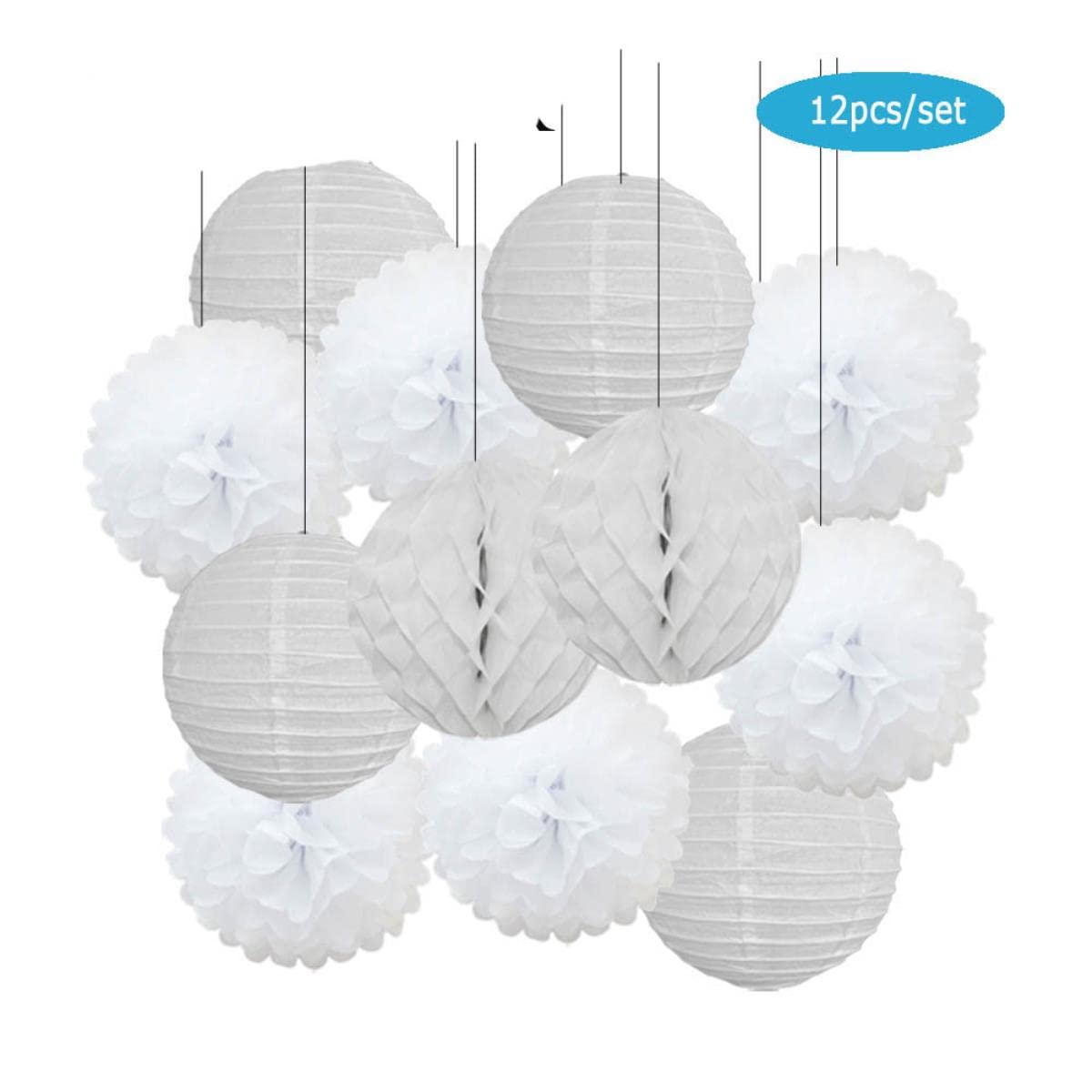 Imprezowy różowy beżowy biały zestaw okrągła latarnia papier DIY do dekoracji ślubnej