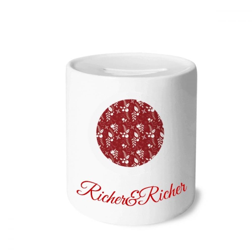 Tirelire blanche à motifs rouges pour ranger votre monnaie