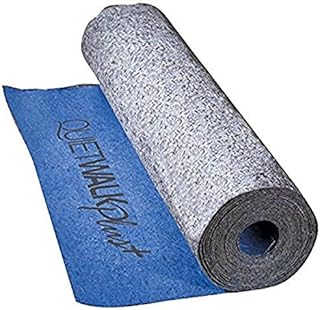 QuietWalk Plus QW100PLUS Underlayment for Hardwood, Laminate and Vinyl Plank Flooring with Moisture/Vapor Barrier and Sound Absorption (Nail, Glue & Float Applications), 3' x 33.4', Blue, 100 Sq Ft