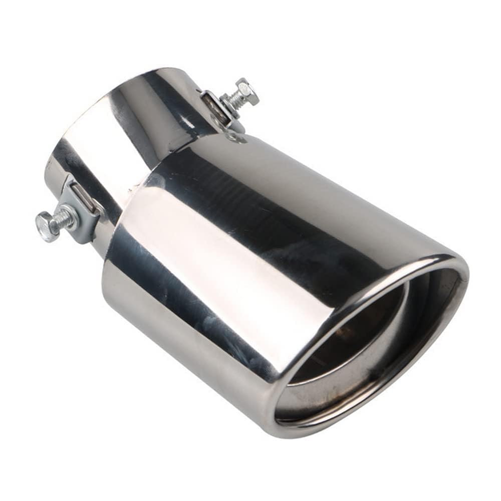FMCLKMUXI Exhaust Tip Tail Pipe, for BMW iX3 (X3 Elektro) 2021-2025 Stainless Steel Muffler Sport Curved Single Outlet Bolt On Tailpipe Trim Rear End,B