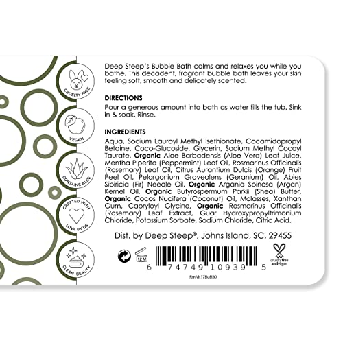 Deep Steep Bubble Bath Rosemary and Mint 17 Ounces - Image 2