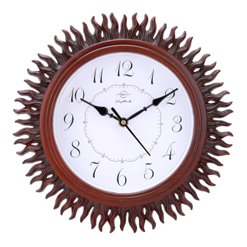 Image of Sehaz Artworks Wall Clock for Living Room Stylish | Wall Watch for Living Room | Wall Clock for Hall | Clock for Home - Silver 24x24 cm