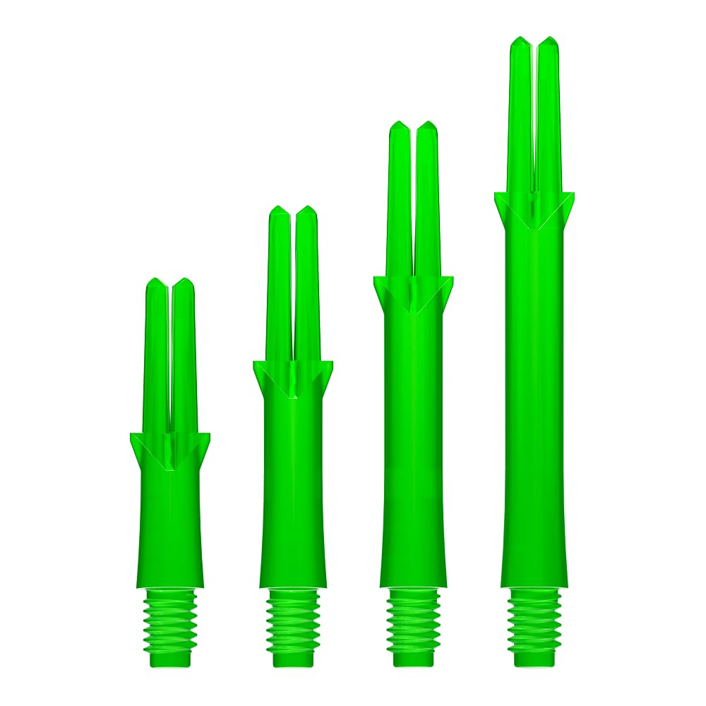 Lstyle dart shafts: 2ba standard thread nylon stems - green 330 (long/medium)