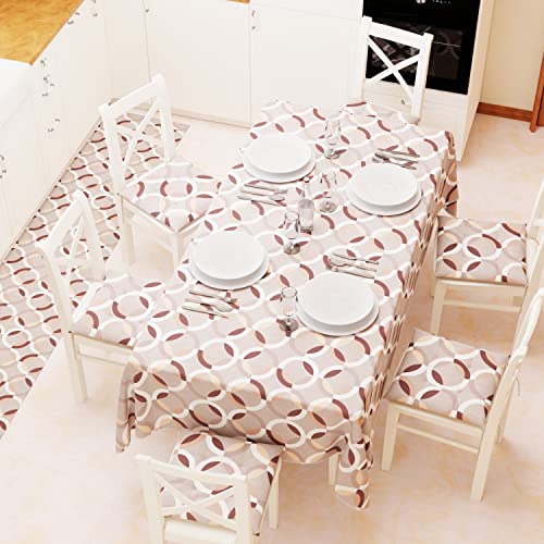 PETTI Artigiani Italiani - Kitchen Rug Runner Kitchen Non-Slip and Washable 52 x 180 cm Design Circle Beige 100% Made in Italy - Image 2