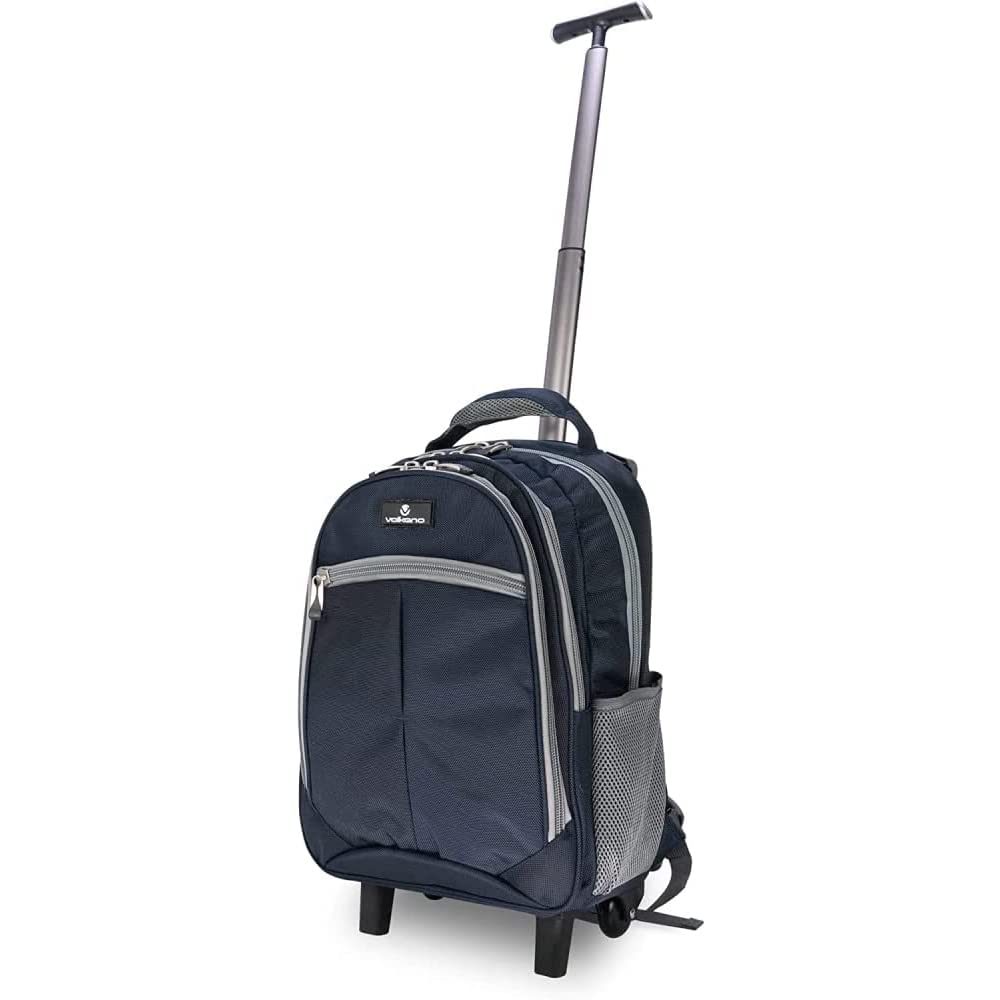 Buy Orthopedic Series Navy Padded Rolling Backpack Book Bag/School Bag Laptop Backpacks