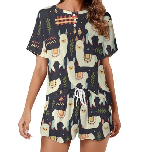Pyjama femme alpaga respirant et léger contre la chaleur nocturne