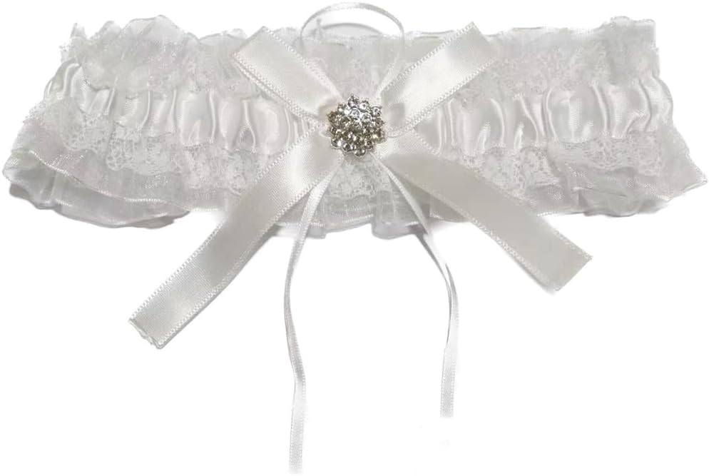 Wedding Garters for Bride Lace Bridal Garters with Bow Stretch Party Leg Garter Belt