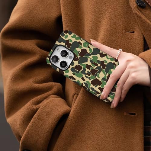 Coque iPhone 14 antichoc camouflage vert protection double couche iPhone 13