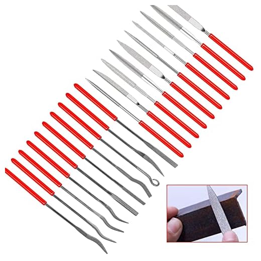 SNAGAROG - Juego de 20 Limas de Diamante Mini de 3 mm x 140 mm