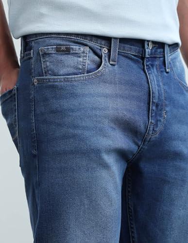 Image of Flying Machine Men's Slim Tapered Fit Jeans| Solid | Mid Rise | Stretchable | Jeans for Man