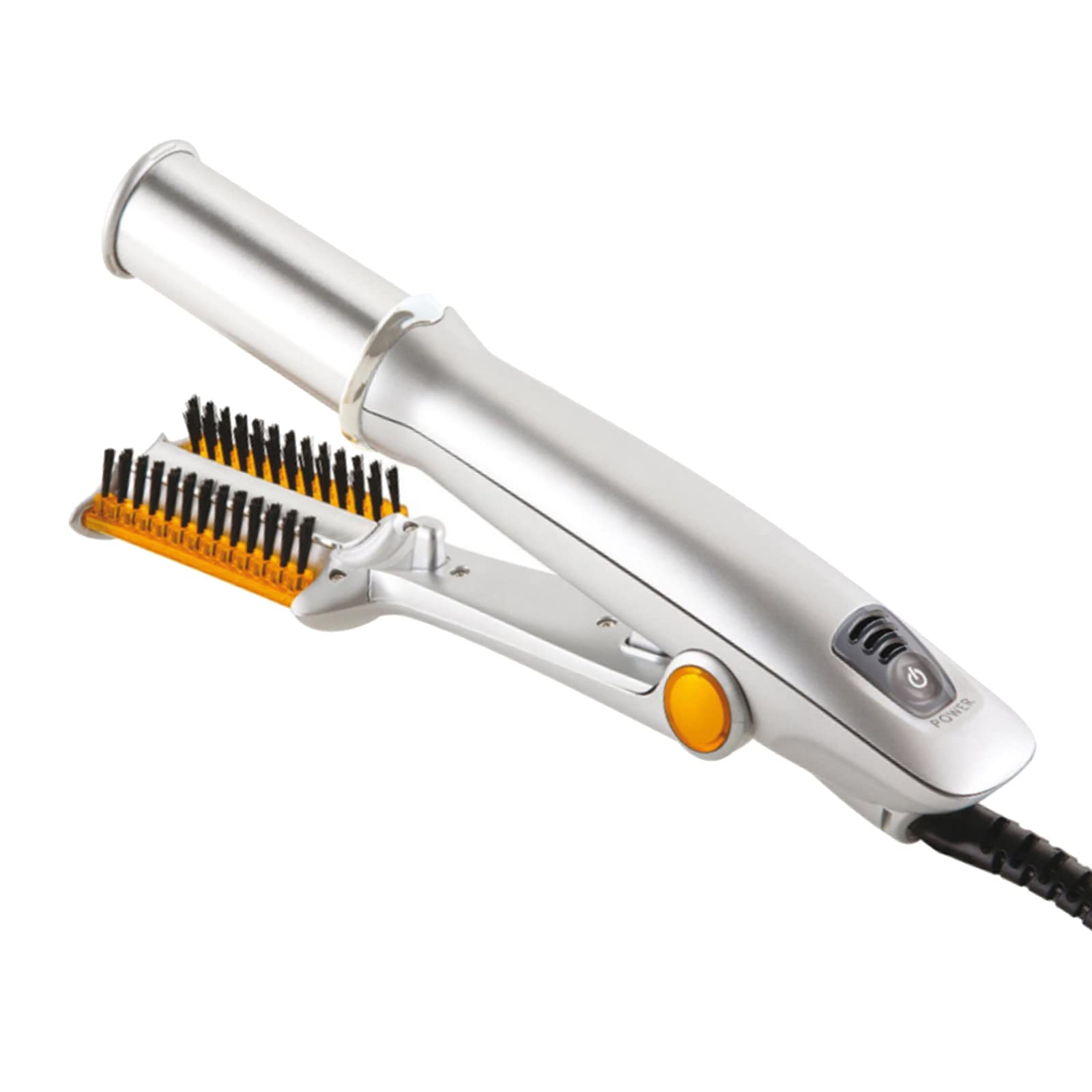 Photo 1 of 2 in 1 Fast Heating Electric Hair Iron for Hair Styling, Auto-Off Function, with 3 Adjustable Levels, Rotating Roller Curling Wand