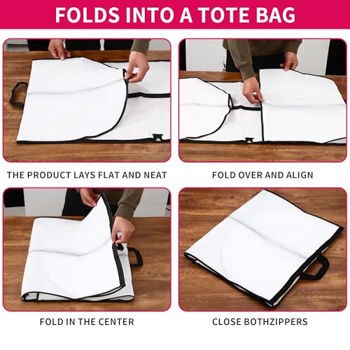 Kleidersäcke 4 Stück Weiß Kleidersack Lang 180cm Wasserdichte und Mottensicher Kleidersäcke mit Reißverschluss Kleiderschutzhülle Geeignet für Langer Rock,Anzüge,Hochzeitskleider,Abendkleider,Mäntel