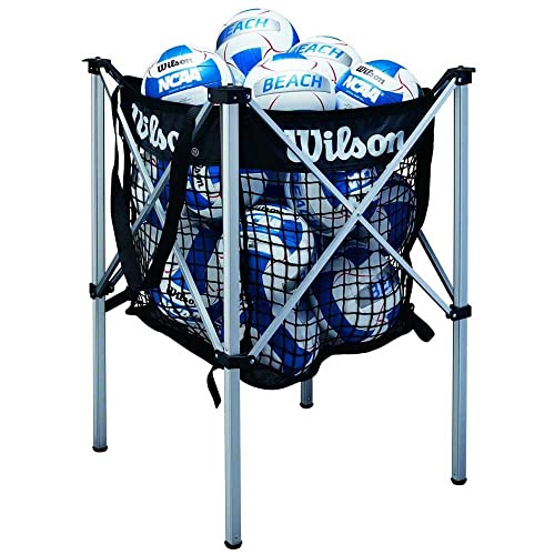 Wilson Voleibol carro con ruedas giratorias y cesta de lona de gran capacidad