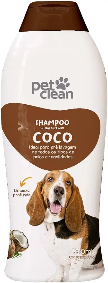 Pet Clean Shampoo e Condicionador 2 em 1 com Extrato de Coco para Cães e Gatos, 700 ml — Limpeza Profunda e Pelo Brilhante