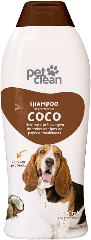 Pet Clean Shampoo e Condicionador 2 em 1 com Extrato de Coco para Cães e Gatos, 700 ml — Limpeza Profunda e Pelo Brilhante